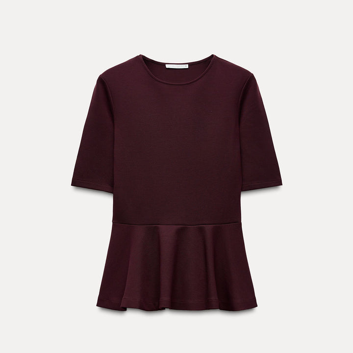 Moudda ZARA - T-Shirt Peplum - Col Rond - Tunisie 1
