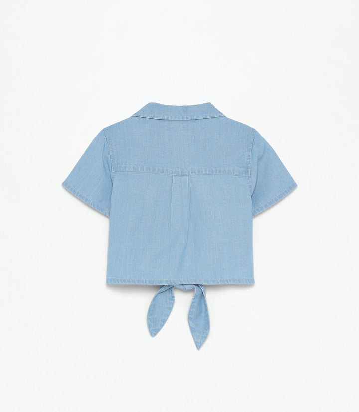 Moudda Lefties - Chemise Nœud - Denim Léger Fille - Tunisie 3