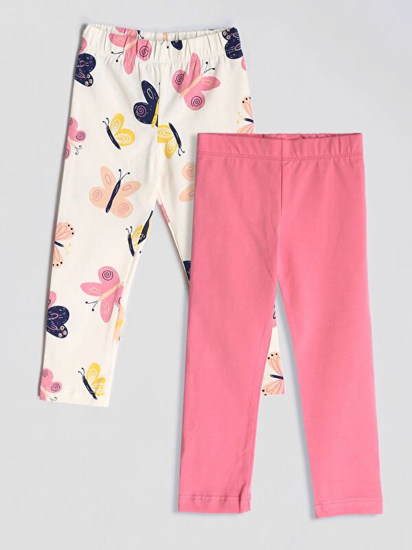 Moudda LC Waikiki - Pack jersey stretch Fille Imprimé écru - Tunisie 1