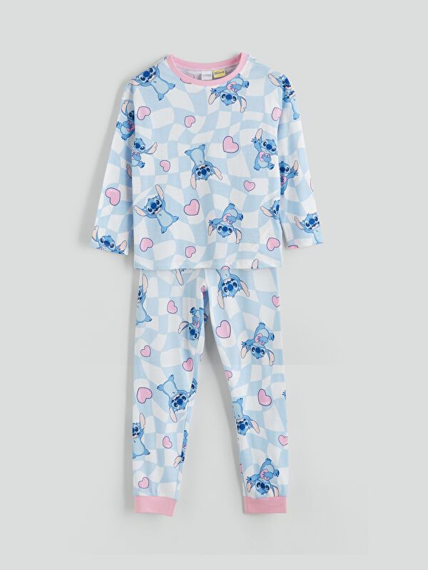 Moudda LC Waikiki - Pyjama en jersey manches longues moyen Fille Imprimé blanc - Tunisie 1