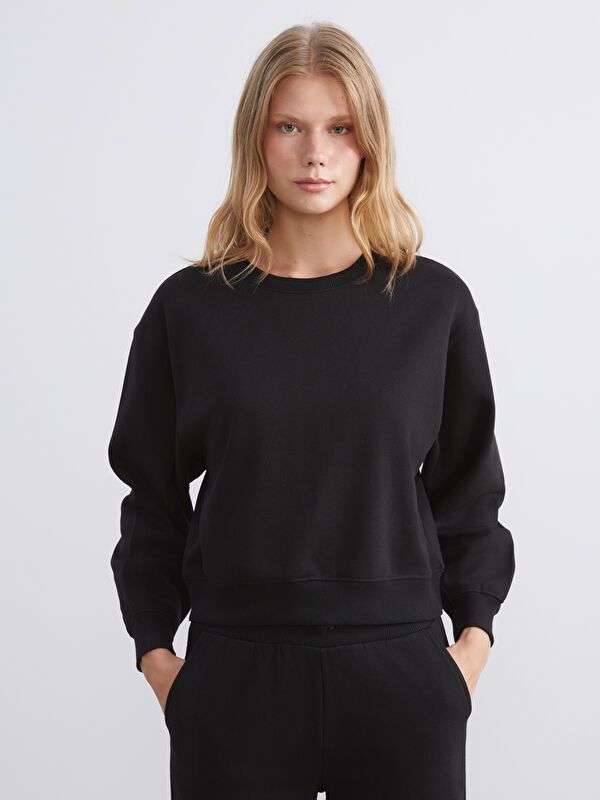Moudda LC Waikiki - Sweatshirt en jersey Femme Noir - Tunisie 1