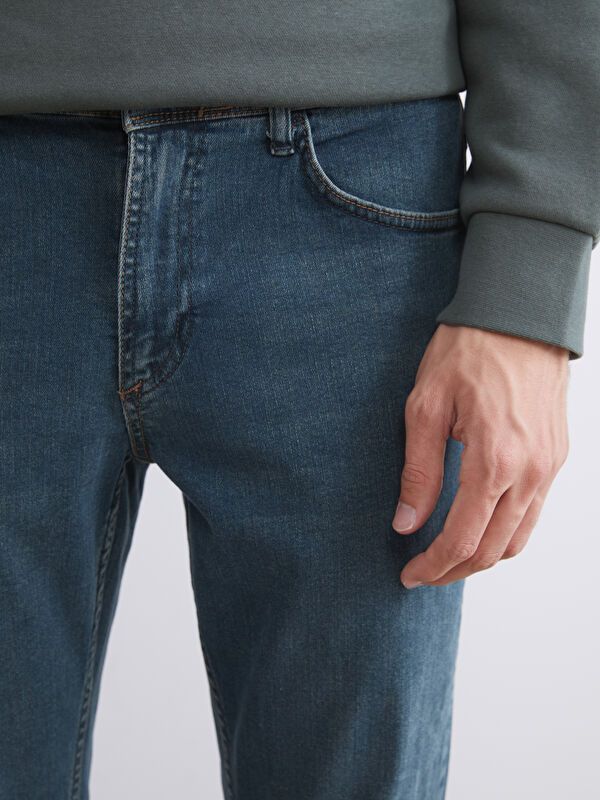 Moudda LC Waikiki - Pantalon tissé denim basique Homme Rodéo vert - Tunisie 3