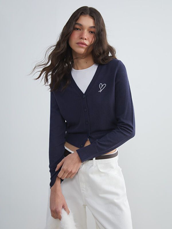 Moudda LC Waikiki - Cardigan en tricot Femme Marine - Tunisie 1