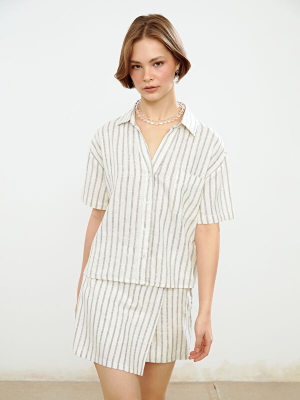 Moudda LC Waikiki - Chemise manches courtes en tissu pour Femme - Tunisie 8