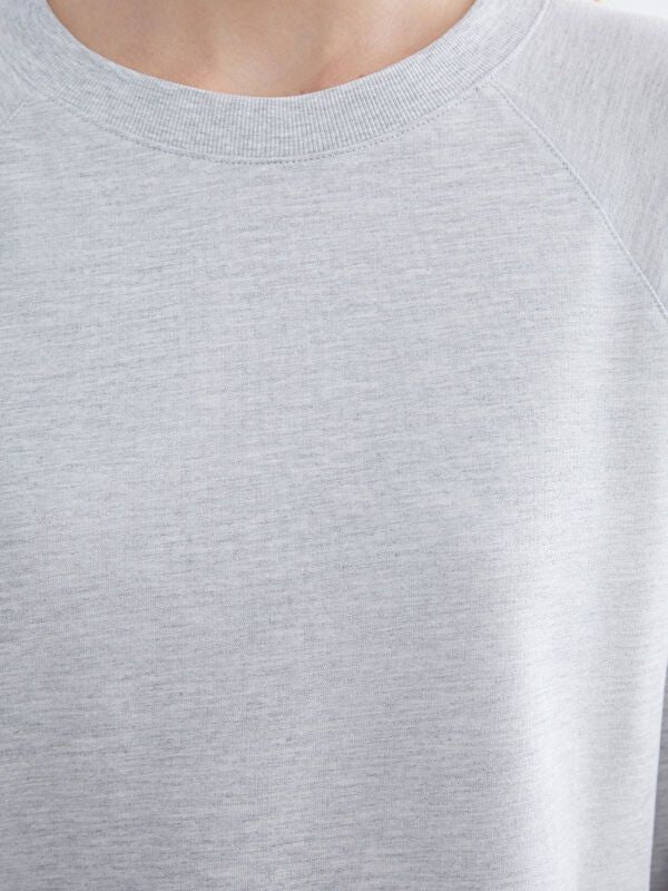 Moudda LC Waikiki - Body jersey manches longues Femme Mélange de gris - Tunisie 3