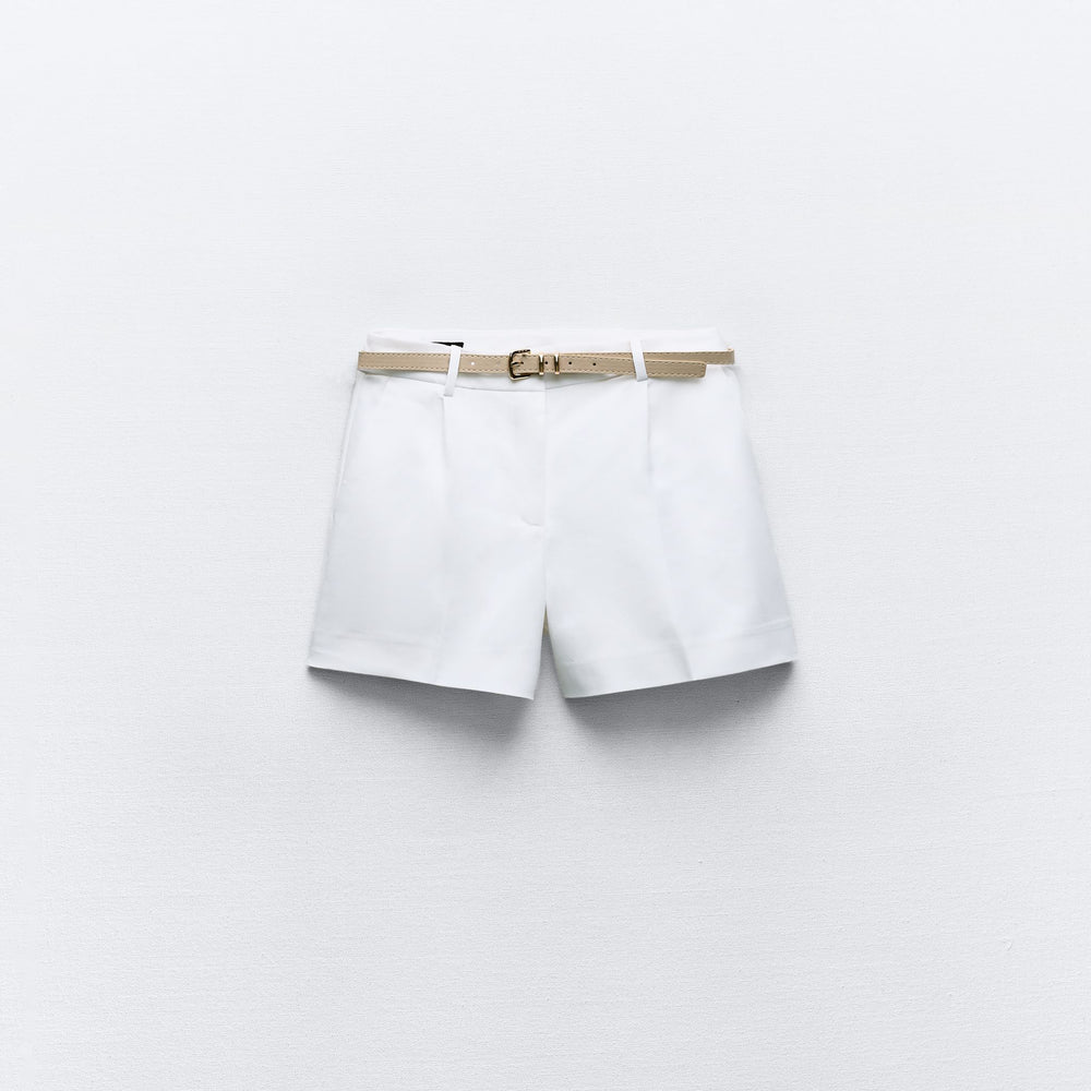 Moudda ZARA - Short avec ceinture en cuir synthétique boucle or clair - Tunisie 2