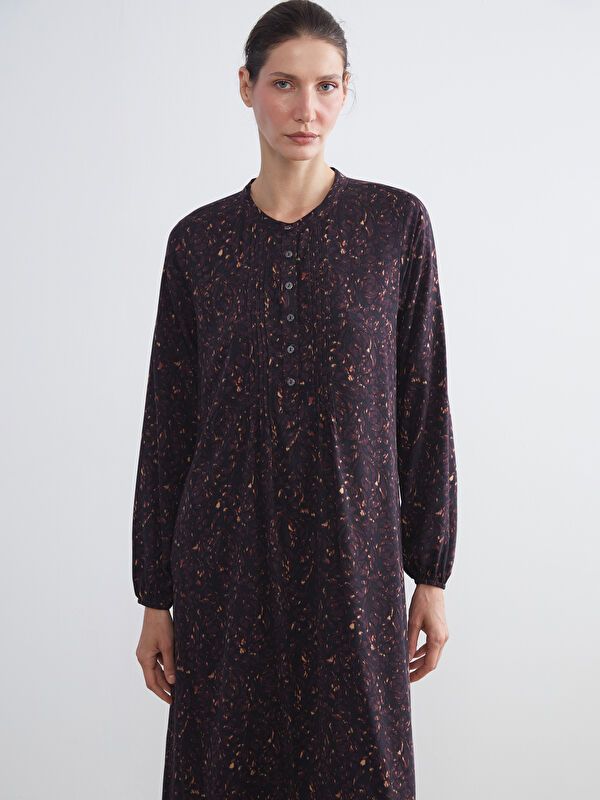 Moudda LC Waikiki - Robe tissée manches longues Femme Imprimé en rouge - Tunisie 2