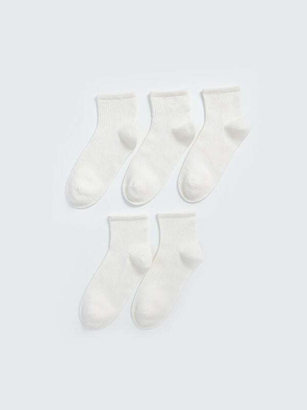 Moudda LC Waikiki - Chaussettes cheville couleur Écru pour femmes - Tunisie 1