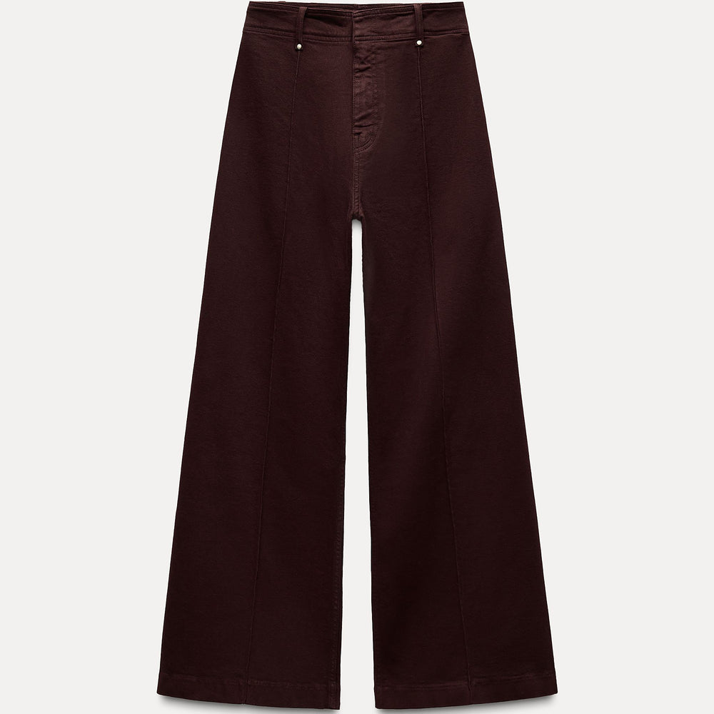 Moudda ZARA - Pantalon tailleur jambe large bordeaux - Tunisie 2