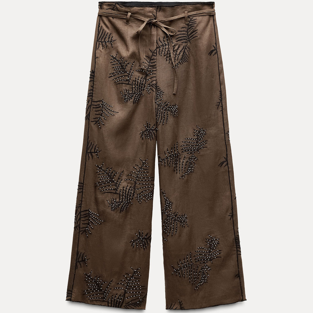 Moudda ZARA - Combinaison 503 pantalon jambe large fantaisie brodé - Tunisie 2