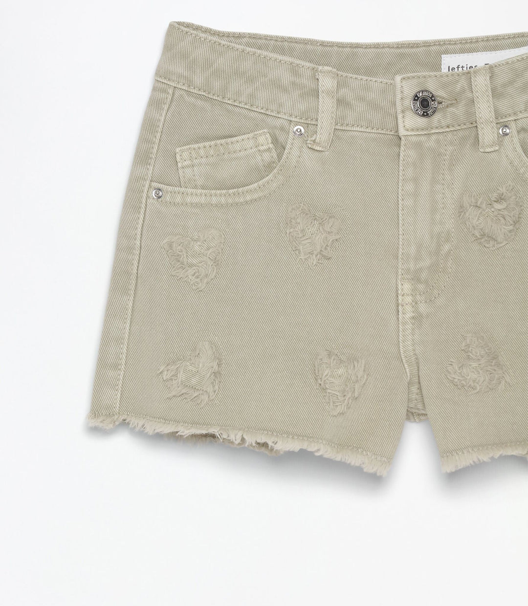 Moudda Lefties - Short A-Line Denim - Effet Déchiré & Broderie Fille D5 - Tunisie 4