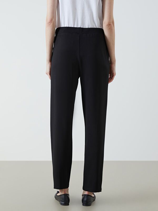 Moudda LC Waikiki - Pantalon tissé moyen basique Femme Noir - Tunisie 4