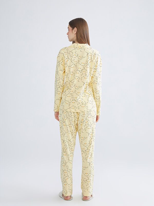 Moudda LC Waikiki - Pyjama manches longues Femme Imprimé jaune - Tunisie 4