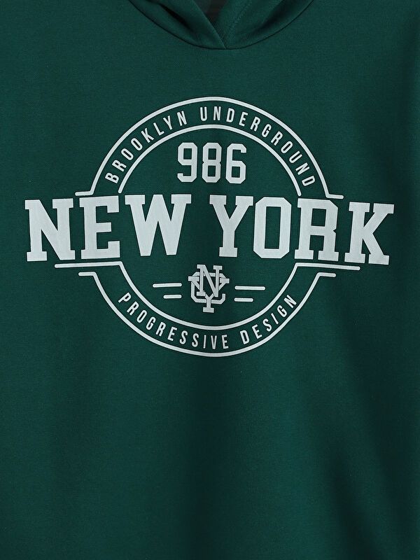 Moudda LC Waikiki - Sweatshirt en jersey Garçon Vert foncé - Tunisie 4