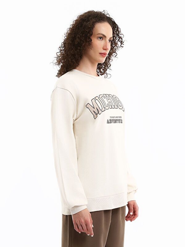 Moudda LC Waikiki - Sweatshirt en jersey Femme Beige clair - Tunisie 4