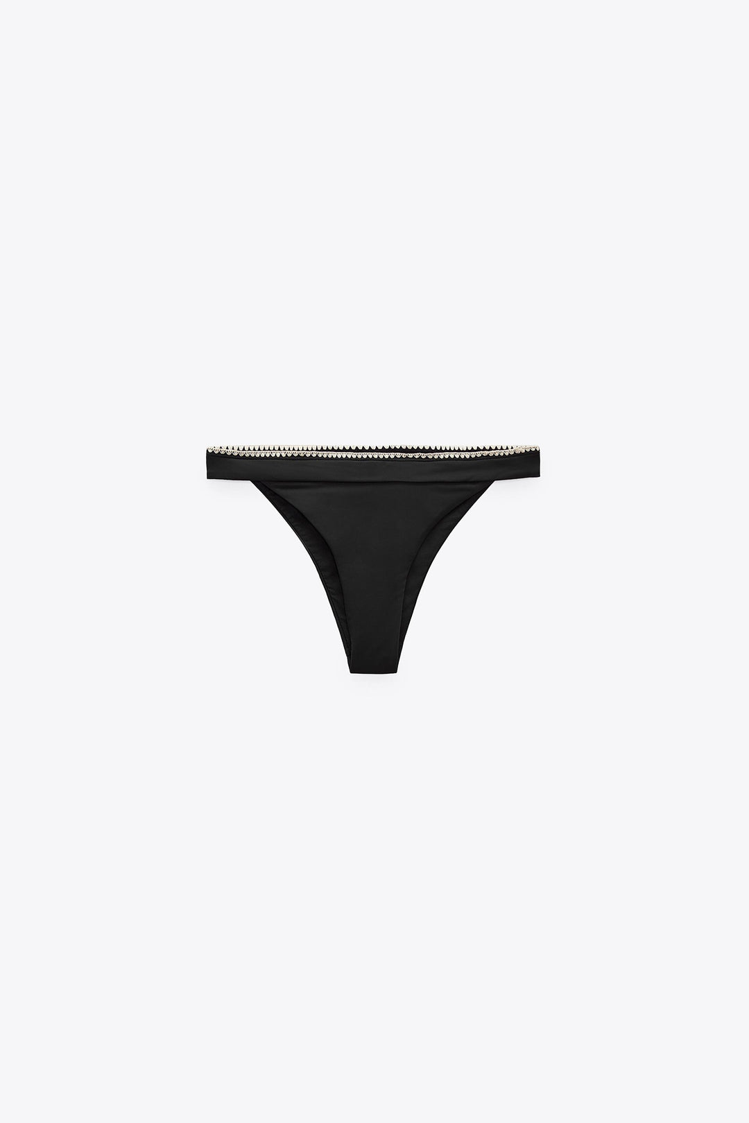Haut de bikini noir froncé devant**