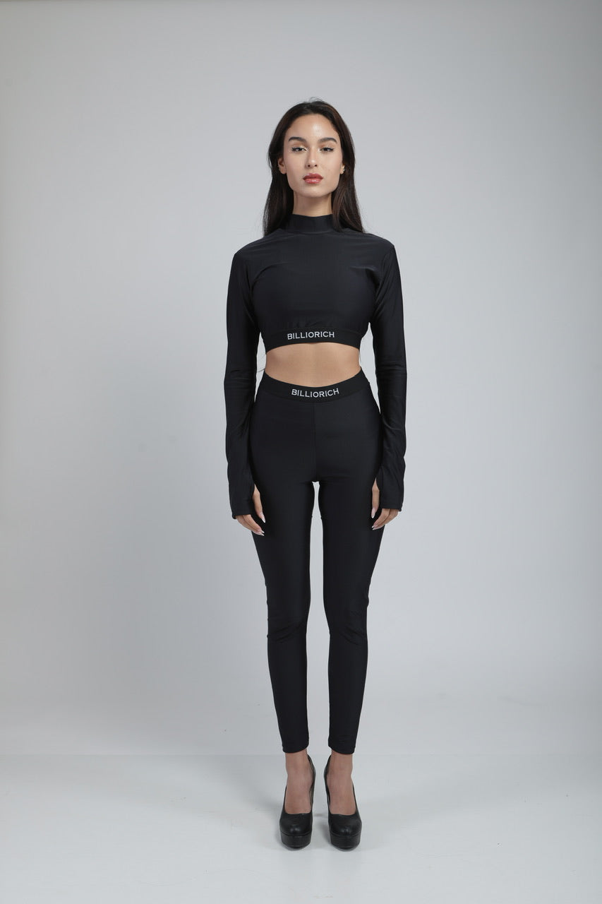 legging à taille à logo